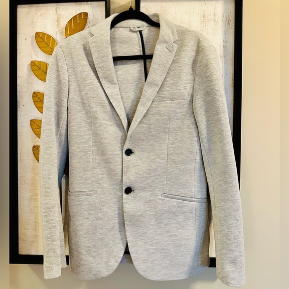 ZARA TEXTURED WEAVE BLAZER - Picture 4 of 5